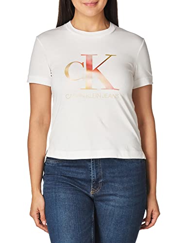 Calvin KLEIN Jeans - Women's Regular T-Shirt with Side Slits - Size XL von Calvin Klein Jeans