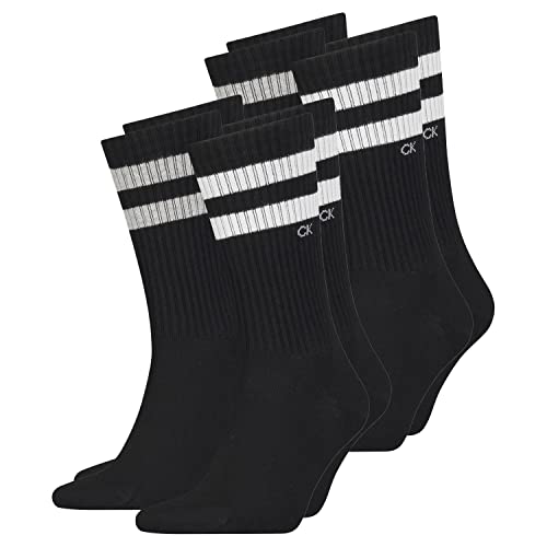 Calvin Klein 10 Paar Stripes Herren Sportsocken Tennissocken, Farbe:Black, Socken & Strümpfe:43-46 von Calvin Klein