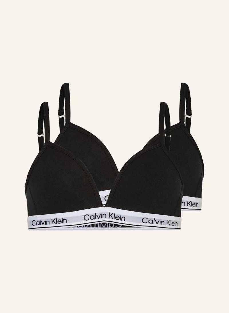 Calvin Klein 2er-Pack Bustiers Icon Cotton Stretch schwarz Calvin Klein 2er-Pack Bustiers Icon Cotton Stretch schwarz von Calvin Klein