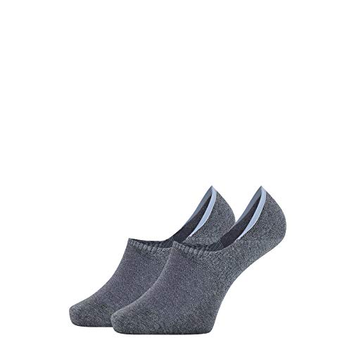 Calvin Klein 2er Pack Füßlinge mit Silikon non-slip Ferse, Schwarz, 40/46 von Calvin Klein