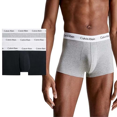 Calvin Klein Herren Low Rise Trunk Boxershorts Im 6er Pack 4738RDH15779 Unterwäsche, Weiß (White, Grey, Black), M von Calvin Klein