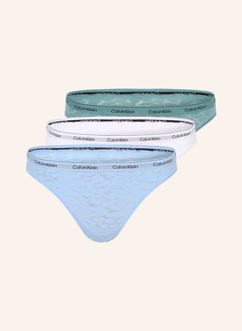 Calvin Klein 3er-Pack Slips Modern Lace gruen von Calvin Klein