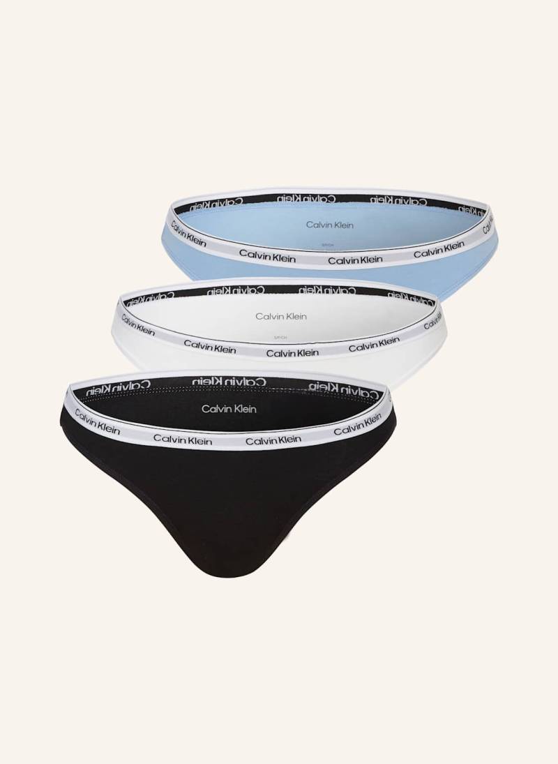 Calvin Klein 3er-Pack Slips Modern Logo blau von Calvin Klein