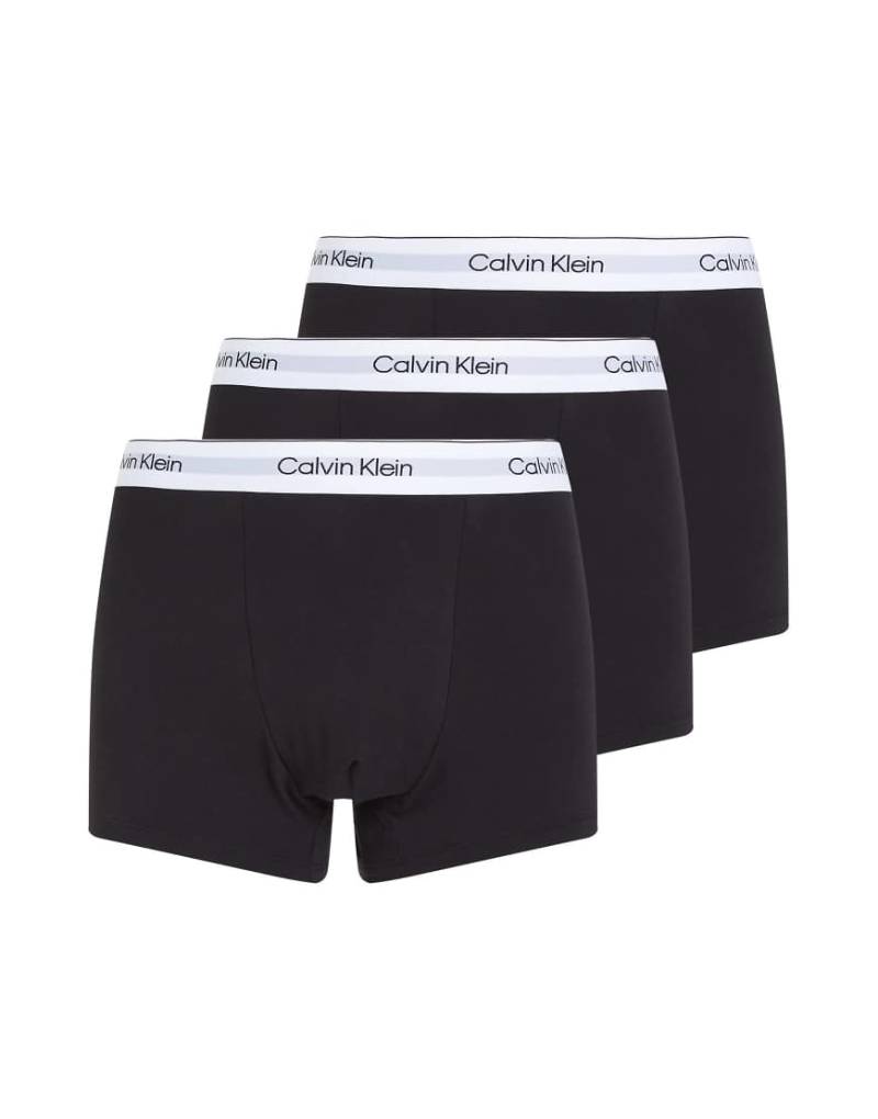 Calvin Klein - 3er-Pack Unterhosen aus Baumwollstretch in Schwarz mit Abnähern und Logo von Calvin Klein