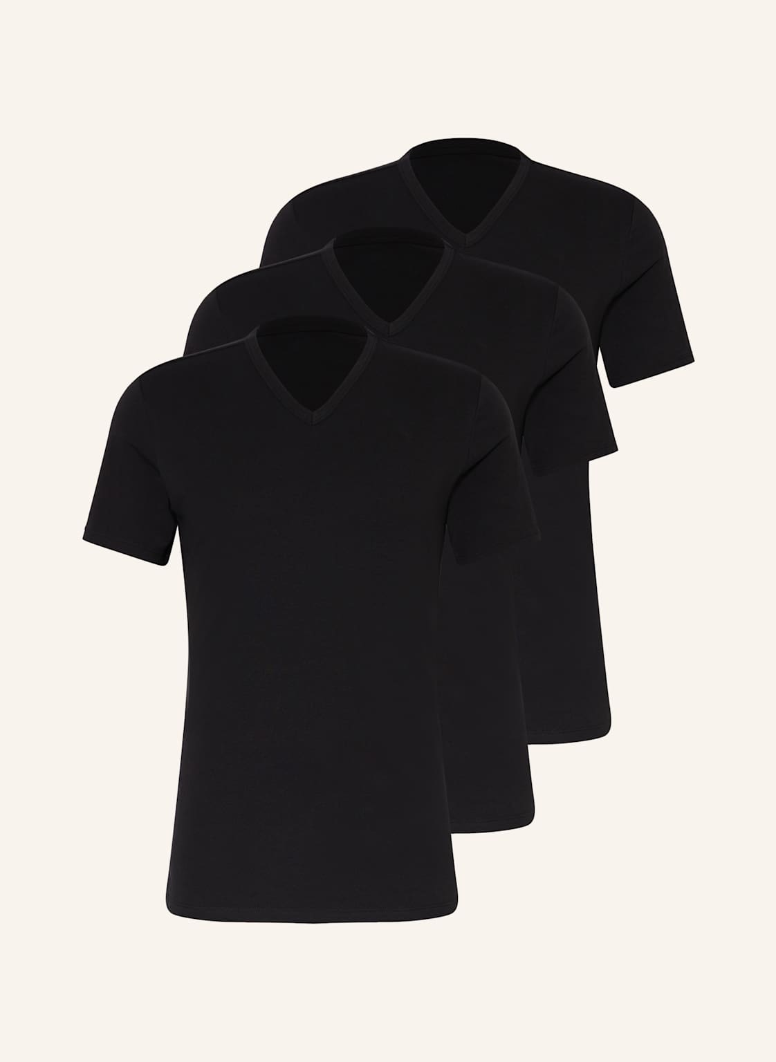 Calvin Klein 3er-Pack V-Shirts Cotton Stretch Blend schwarz Calvin Klein 3er-Pack V-Shirts Cotton Stretch Blend schwarz von Calvin Klein