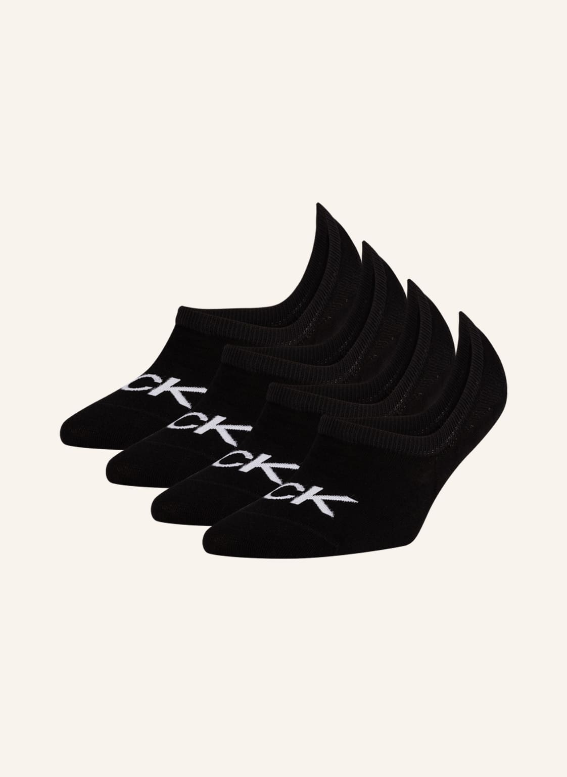 Calvin Klein 4er-Pack Füßlinge schwarz Calvin Klein 4er-Pack Füßlinge schwarz von Calvin Klein
