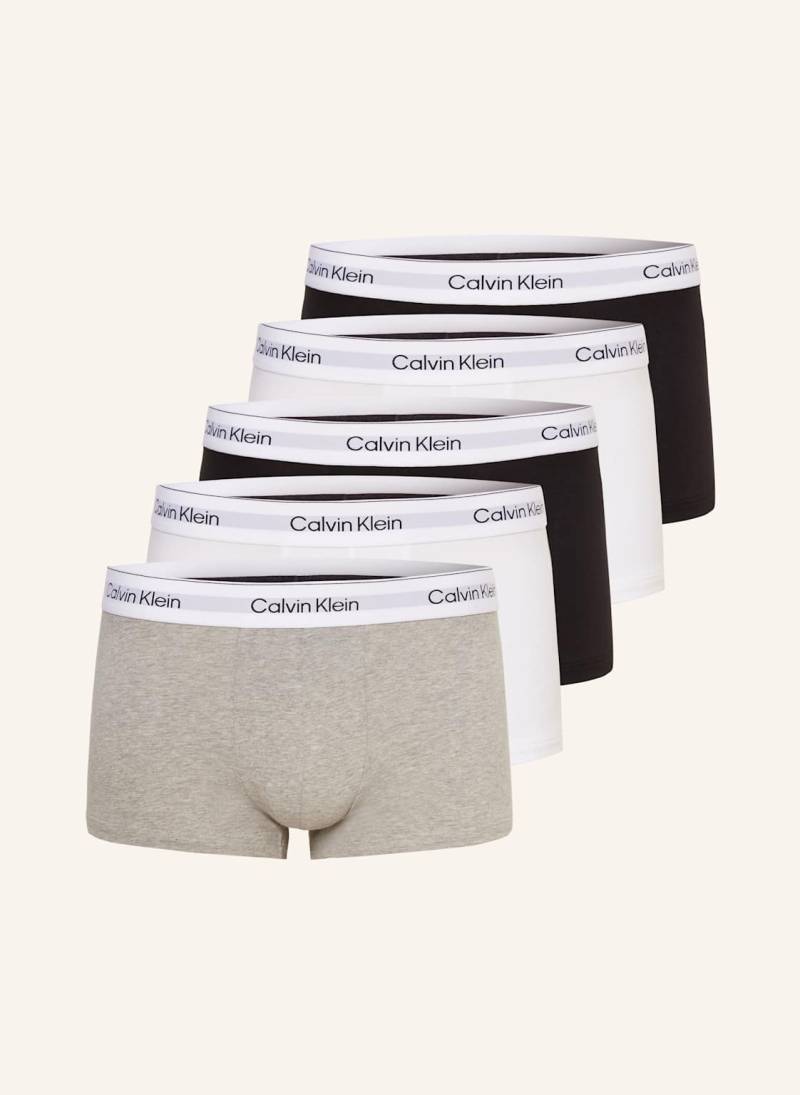 Calvin Klein 5er-Pack Boxershorts Icon Cotton Stretch Low Rise weiss von Calvin Klein