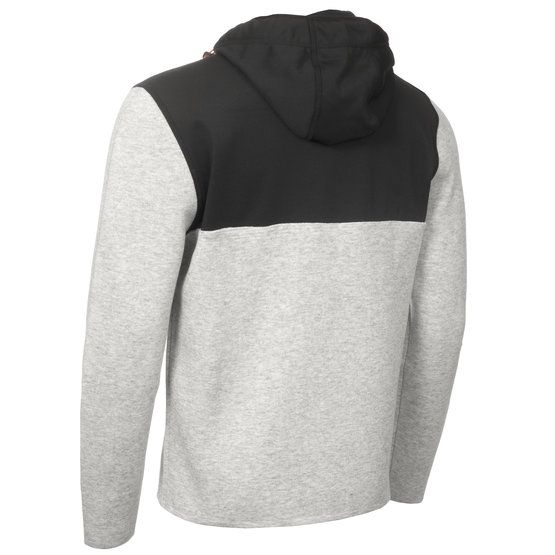 Calvin Klein ADDINGTON HOODED HALF ZIP Stretch Midlayer hellgrau melange von Calvin Klein