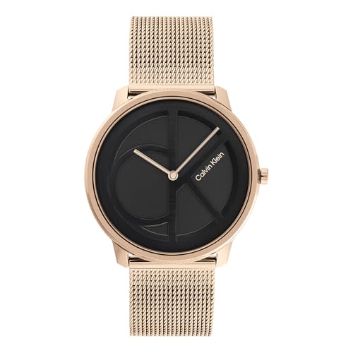 Calvin Klein Analog Quarzuhr Für Männer und Frauen Kollektion Iconic MESH - 40MM mit Rotgoldfarbenes Edelstahl-Mesh-Gliederarmband - 25200029 Calvin Klein Analog Quarzuhr Für Männer und Frauen Kollektion Iconic MESH - 40MM mit Rotgoldfarbenes Edelstahl-Mesh-Gliederarmband - 25200029 von Calvin Klein