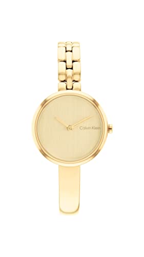 Calvin Klein Analog Quarzuhr für Damen mit Gelbgoldfarbenes Edelstahlarmband - 25200279 von Calvin Klein