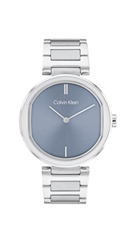 Calvin Klein Analog Quarzuhr für Damen mit Silbernes Edelstahlarmband - 25200250 von Calvin Klein