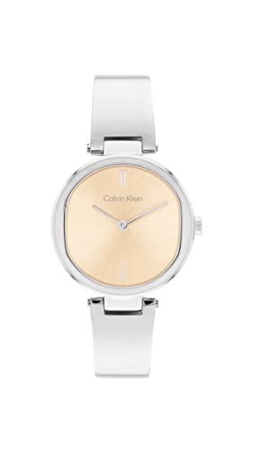 Calvin Klein Analog Quarzuhr für Damen mit Silbernes Edelstahlarmband - 25200311 von Calvin Klein