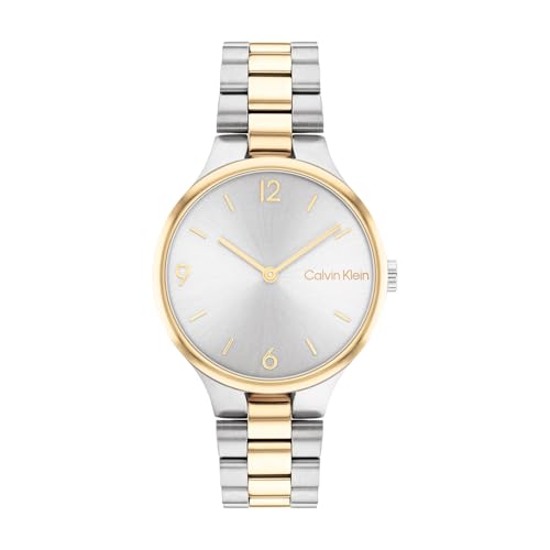 Calvin Klein Analog Quarzuhr für Damen Kollektion Linked Bracelet 32MM mit Zweifarbiges Edelstahlarmband - 25200132 Calvin Klein Analog Quarzuhr für Damen Kollektion Linked Bracelet 32MM mit Zweifarbiges Edelstahlarmband - 25200132 von Calvin Klein
