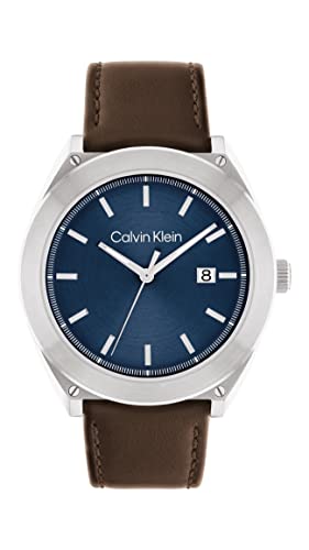 Calvin Klein Analog Quarzuhr für Herren mit Braunes Lederarmband - 25200200 von Calvin Klein