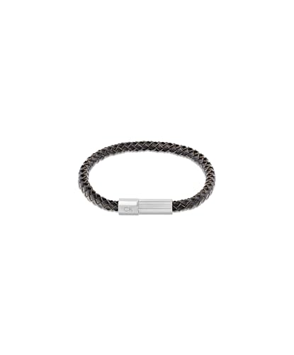 Calvin Klein Armband für Herren Kollektion INDUSTRIAL FACETS mit Schwarzem Leder und Verschluss aus Edelstahl - 35100047 von Calvin Klein