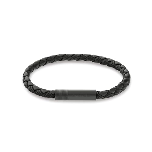 Calvin Klein Armband für Herren Kollektion VELOCITY mit Gewebtem Schwarzem Leder - 35100025 von Calvin Klein