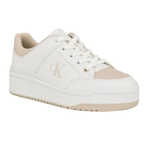 Calvin Klein Aubrie Damen-Sneaker, Weiß 141, 38.5 EU von Calvin Klein