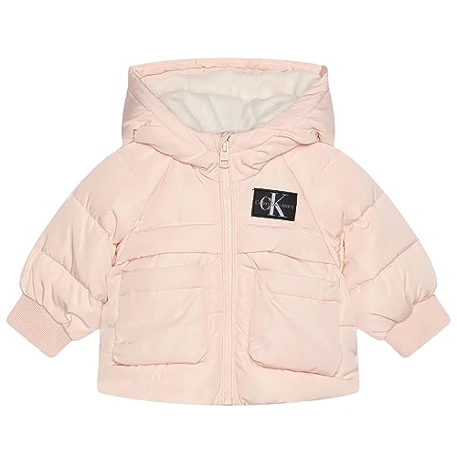 Calvin Klein - Babyjacke In0in00126 Hooded Puffer Tlt Rosa Clay, Rosa, 74-80 von Calvin Klein