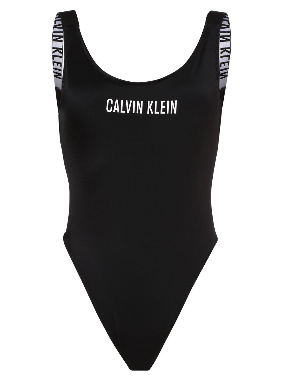 Calvin Klein Badeanzug Damen Mikrofaser bedruckt, schwarz von Calvin Klein