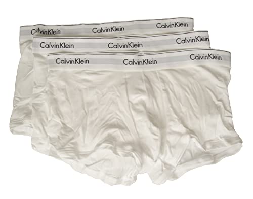 Calvin Klein Boxer Mann CK 3-teiliges Paket elastischer Baumwollstretch Artikel NB2380A Trunk 3PK, 100 White/White/White, XXL von Calvin Klein