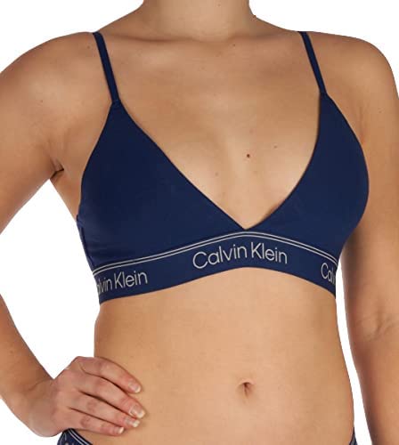 Calvin Klein Bralette 000QF7186E6FZ Lght Lined Triangle (Navy, L) von Calvin Klein