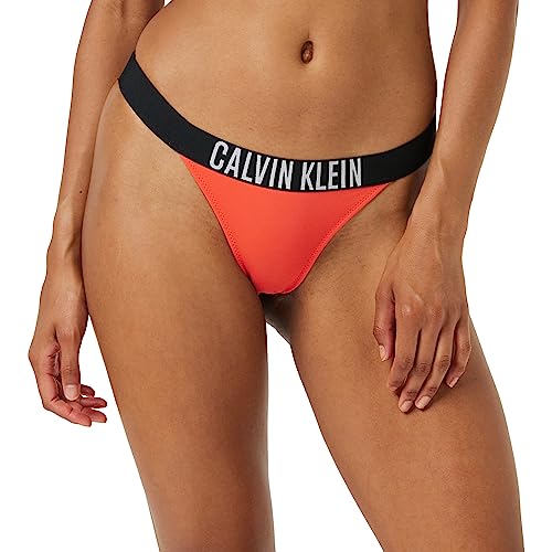 Calvin Klein Damen Brazilian Bikinihose Sport, Orange (Bright Vermillion), XL von Calvin Klein