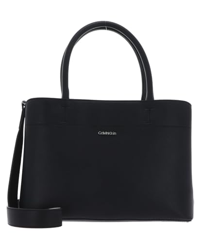 CALVIN KLEIN Damen Business MEDIUM Tote BEH Crossover, Ck Black/Sand Pebble von Calvin Klein