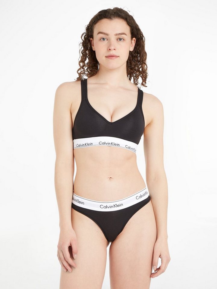 Calvin Klein Underwear Bralette Modern Cotton mit gekreuzten Trägern hinten von Calvin Klein Underwear