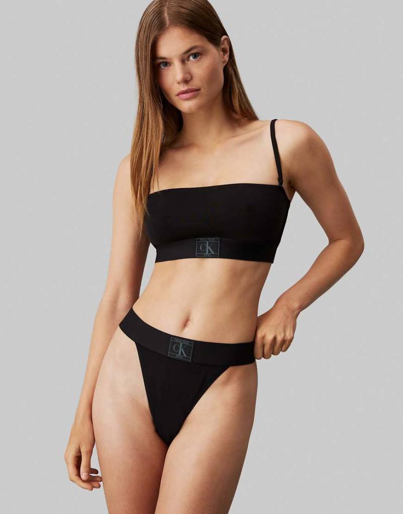 Calvin Klein - CK 96 - Bustier in Schwarz mit Logo von Calvin Klein