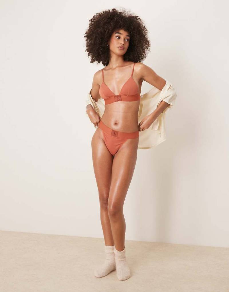 Calvin Klein - CK 96 - Stringtanga in Orange mit Logo von Calvin Klein