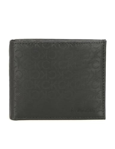 Calvin Klein CK Elevated Daily Tech Bifold 5 CC with Magnet Coin Pocket Black Tonal Mono von Calvin Klein