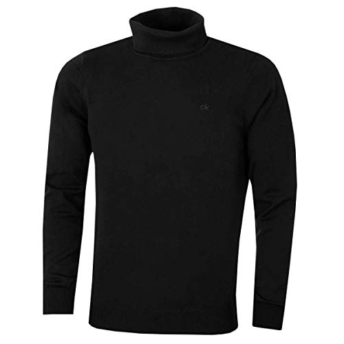 Calvin Klein CK Herren Rollkragen Rib Knit Warm Durable Sweater - Schwarz - L von Calvin Klein