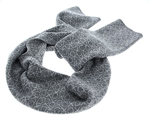 Calvin Klein CK Monogram Wool Scarf 30 x 180 Medium Charcoal von Calvin Klein