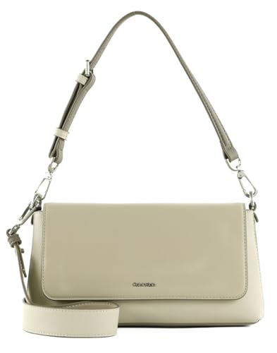 Calvin Klein CK Must Shoulder Bag Color Block Dk Ecru/Stony Beige/Medium Taupe von Calvin Klein