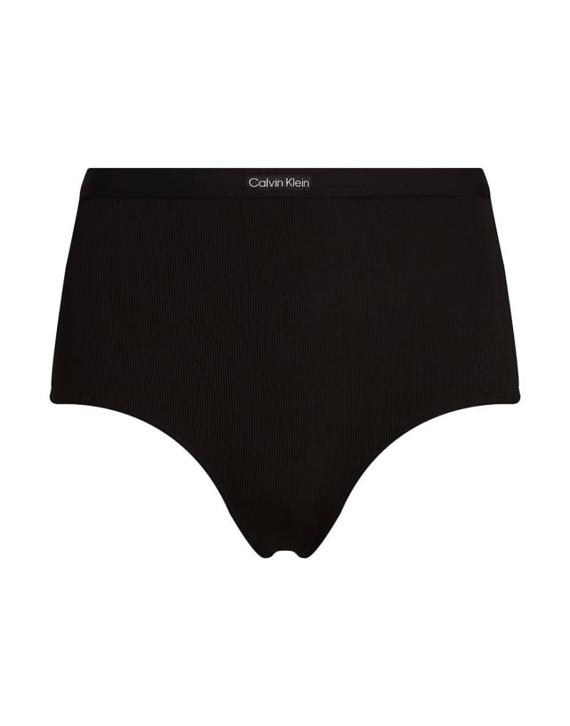 Calvin Klein - CK Rib - Bikinihose in Schwarz mit hoher Taille von Calvin Klein