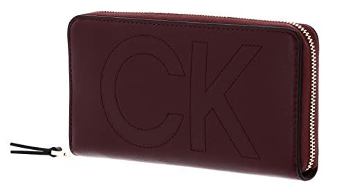 Calvin Klein CK Set Zip Around Wallet Large Bordeaux von Calvin Klein