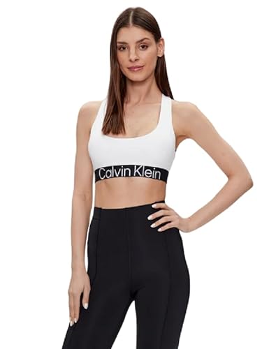 Calvin Klein CK medium Support Sports Bra 00GWS3K115 Sport Top (Weiß (YAF), L) von Calvin Klein