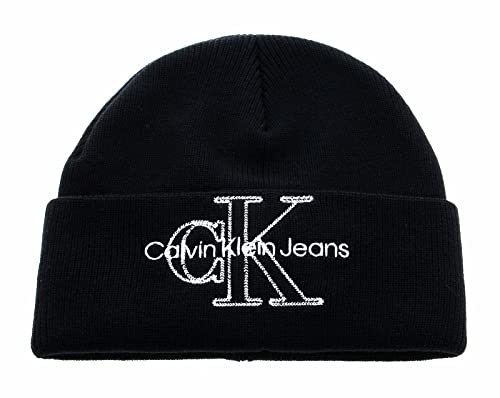 Calvin Klein CKJ Embroidery Beanie Black von Calvin Klein