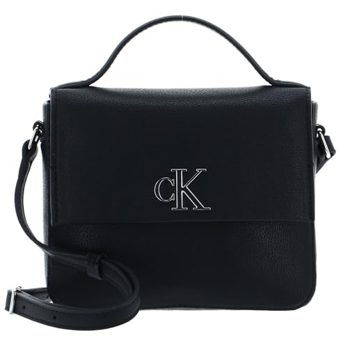 Calvin Klein CKJ Minimal Monogram Boxy Flap Crossbody Bag 19 Black von Calvin Klein