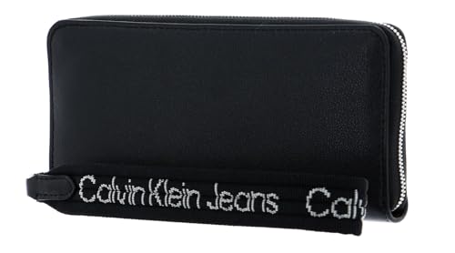Calvin Klein CKJ Ultra Light Zip Around Wallet Wristlet Black von Calvin Klein