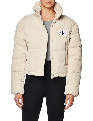 Calvin Klein CORDUROY CROPPED PUFFER, beige(abjbeige), Gr. M von Calvin Klein