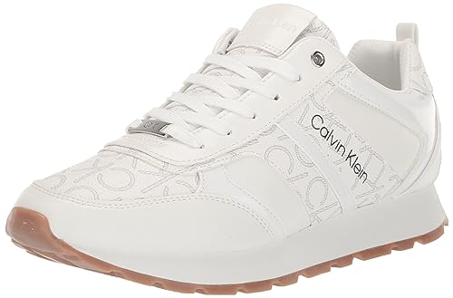 Calvin Klein Carlla Sneaker für Damen, Weiß Multi 142, 36.5 EU von Calvin Klein