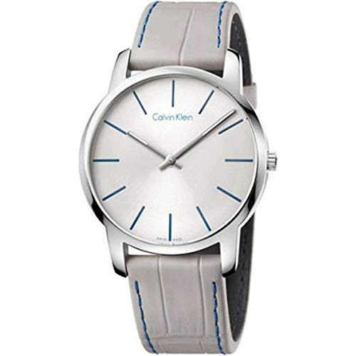 Calvin Klein Unisex Erwachsene Analog Quarz Uhr mit Leder Armband K2G211Q4 von Calvin Klein