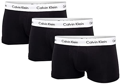 Calvin Klein Cotton Stretch Low Rise Trunk (Small (28"-30"), Black) von Calvin Klein