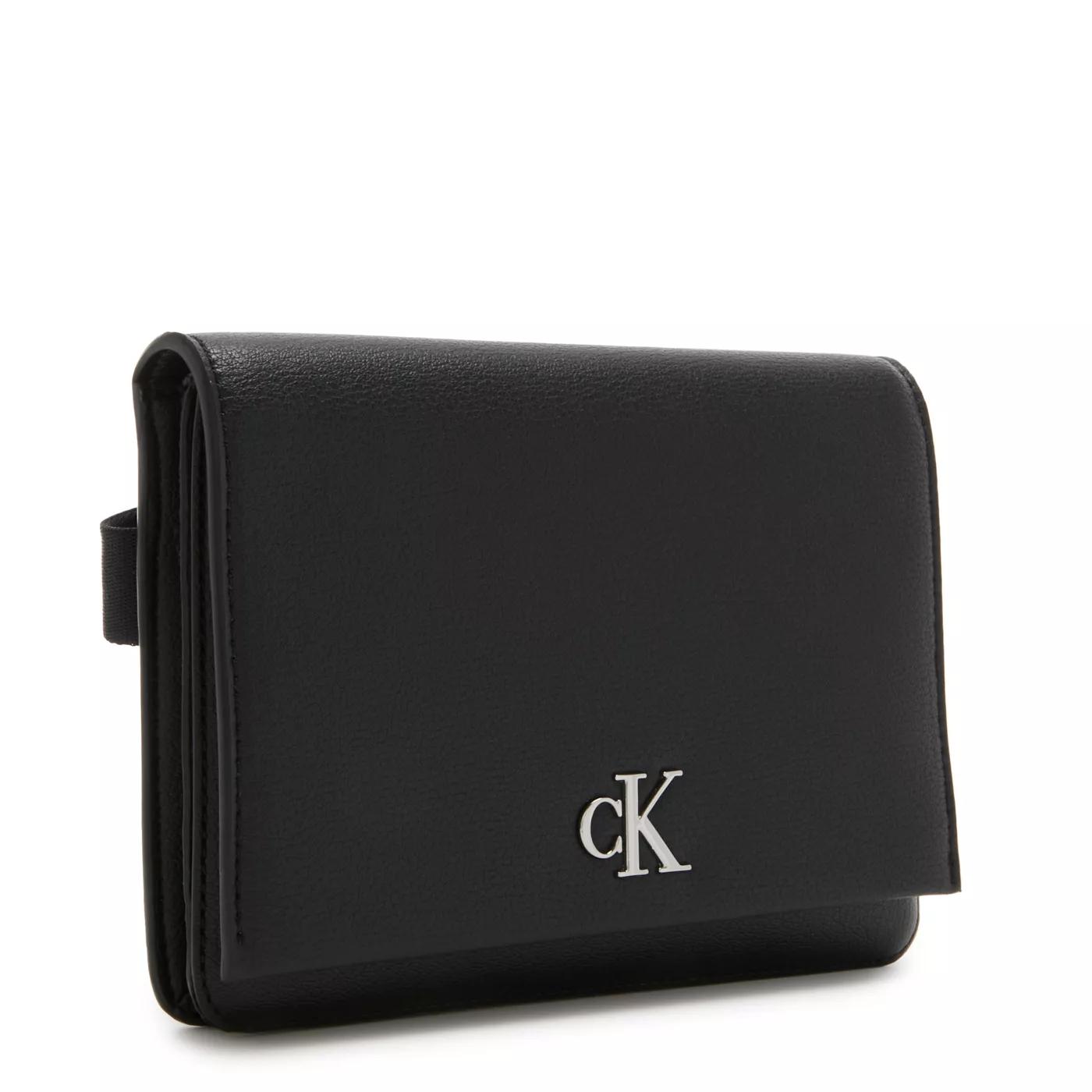 Calvin Klein Crossbody Bags - Calvin Klein Minimal Monogram Schwarze Bauchtasche - Gr. unisize - in Schwarz - für Damen von Calvin Klein