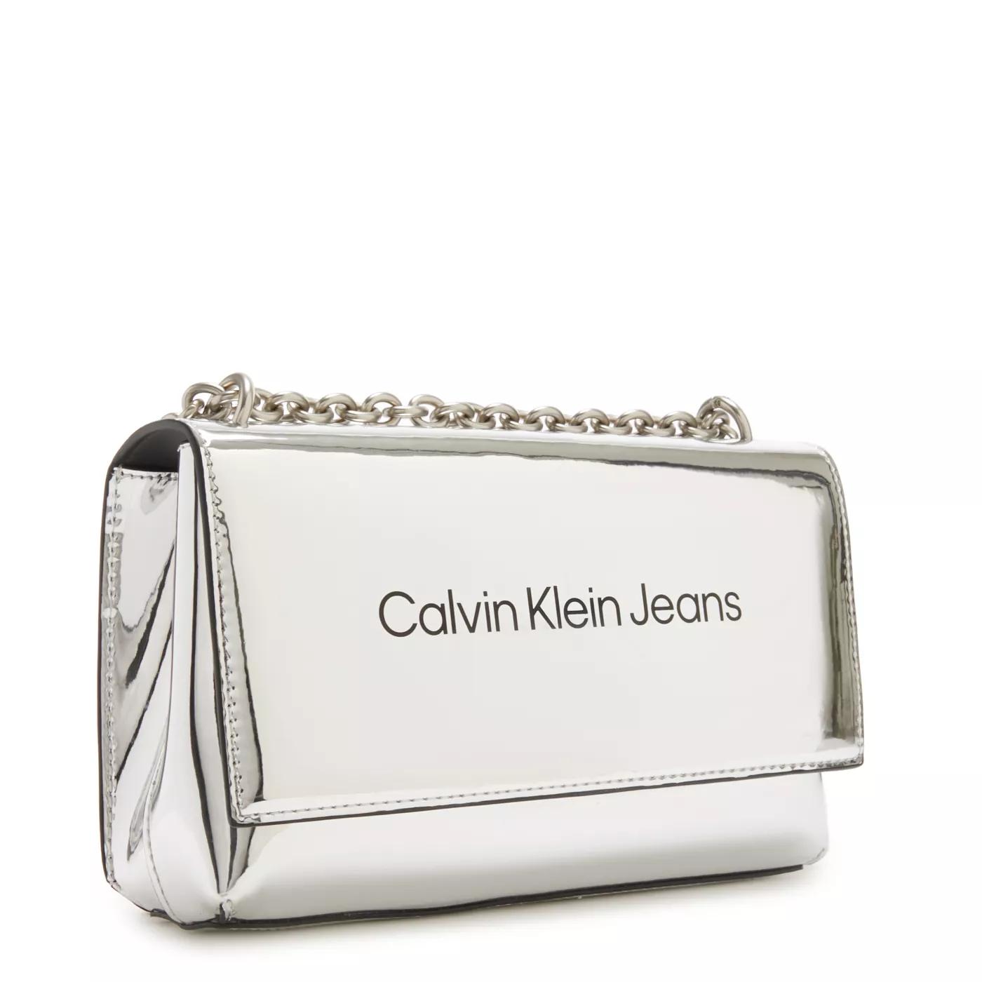 Calvin Klein Crossbody Bags - Calvin Klein Sculpted Silberfarbene Umhängetasche - für Damen von Calvin Klein