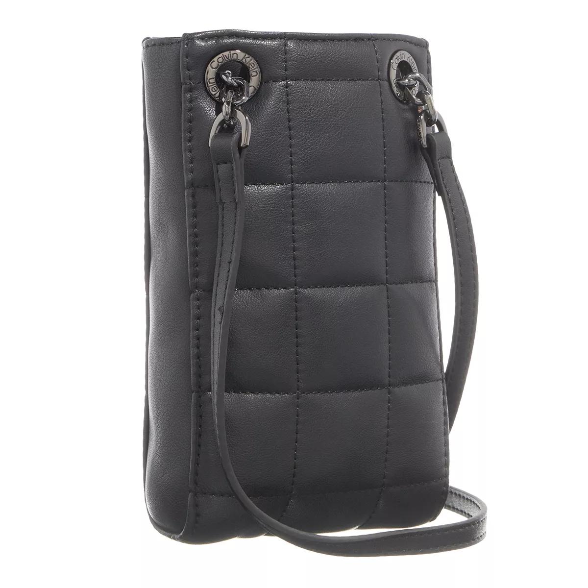 Calvin Klein Crossbody Bags - Re-Lock Quilt Phone Crossbody - Gr. unisize - in Schwarz - für Damen von Calvin Klein