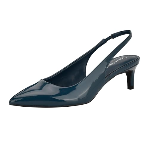 Calvin Klein Dainty Pumps für Damen, Dark Green Patent 300, 37 EU von Calvin Klein