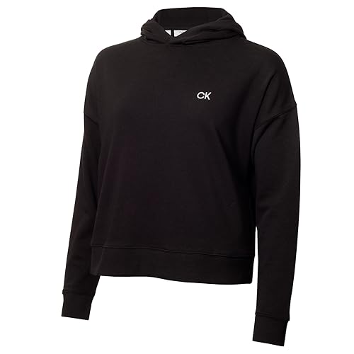 Calvin Klein Damen 2023 Capa Pull Over Relaxed Comfort Leicht Hoody, Schwarz , 38 von Calvin Klein