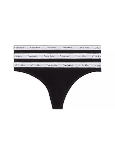 Calvin Klein Damen Strings Modern Logo Tangas, Schwarz (Black/Black/Black), M von Calvin Klein